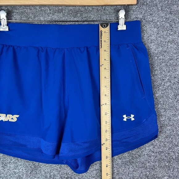 NEW UNDER ARMOUR LOOSE WOMENS SHORTS SIZE LARGE BLUE - Picture 4 of 9